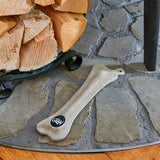 Eco Dog Toy Bone Buddy on fireplace