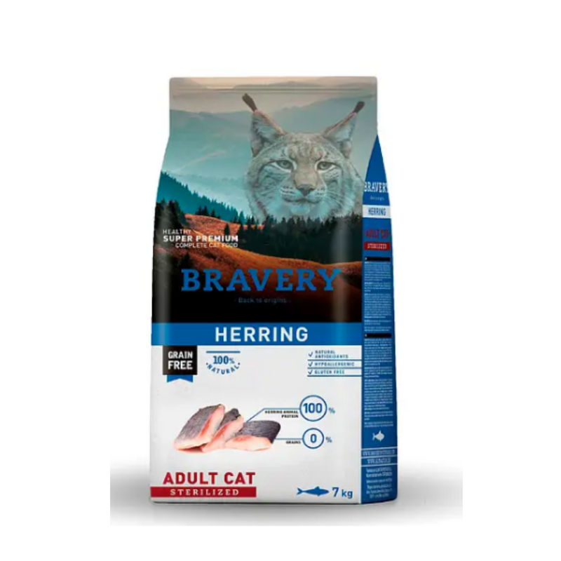 Bravery Cat Adult Sterilised Herring Grain Free