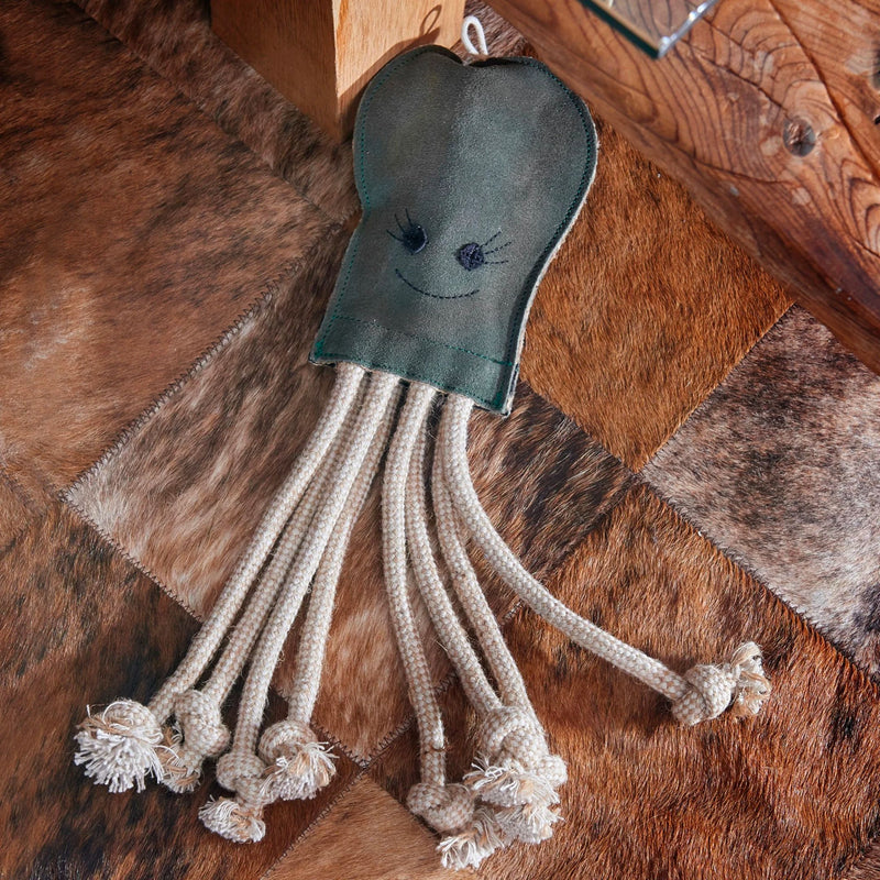 Eco Dog Toy Olive the Octopus on floor 